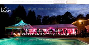 Lulu's marquees - Website by Melt Creative