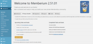Memberium Membership Webite Dashboard