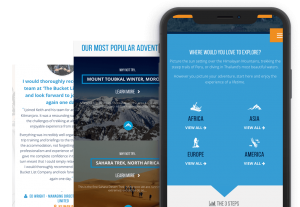 The Bucketlist Mobile Website Design