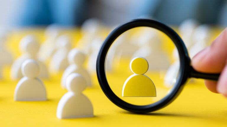 Niche marketing concept showing a focused target audience for a specialist business